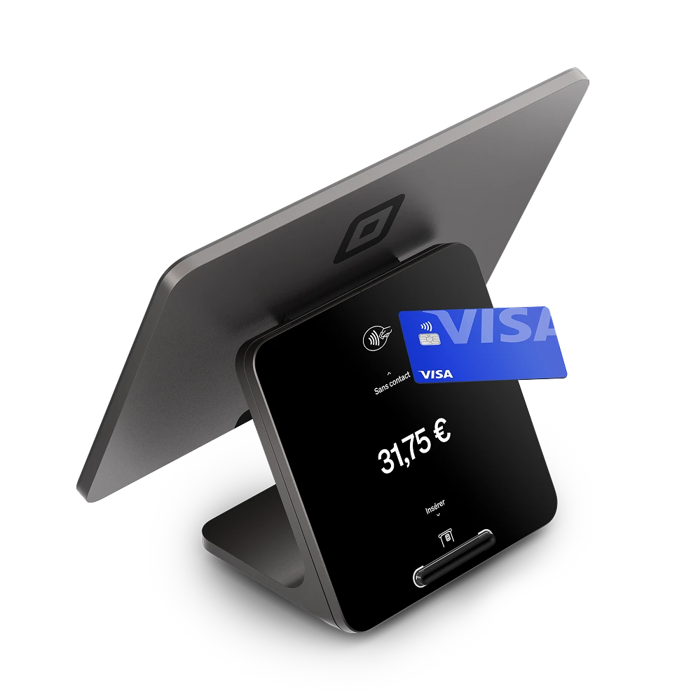 Square Register, caisse double écran avec écran client